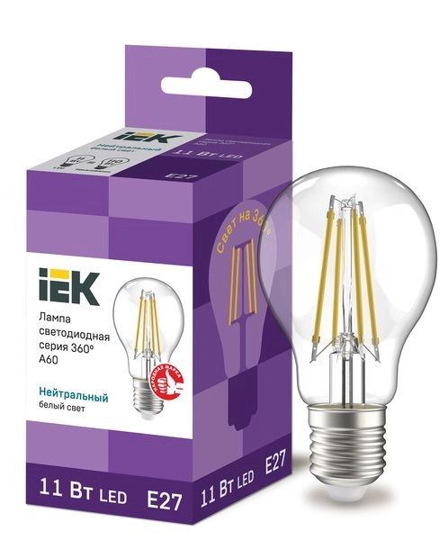 Лампа светодиод. LED 11W 4000К 1320Лм Е27 30т.ч. А60 (105х60) (аналог 110W) LLF-A60-11-230-40-E27-CL Лампа светодиод. LED 11W 4000К 1320Лм Е27 30т.ч. А60 (105х60) (аналог 110W) LLF-A60-11-230-40-E27-CL в каталоге ЮгКабель