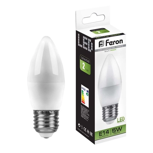 Лампа светодиод. LED   5W 4000К 420Лм Е27 30т.ч. C35 (100х37) (аналог 70W) свеча LB-97 IC  25765 Лампа светодиод. LED   5W 4000К 420Лм Е27 30т.ч. C35 (100х37) (аналог 70W) свеча LB-97 IC  25765 в каталоге ЮгКабель