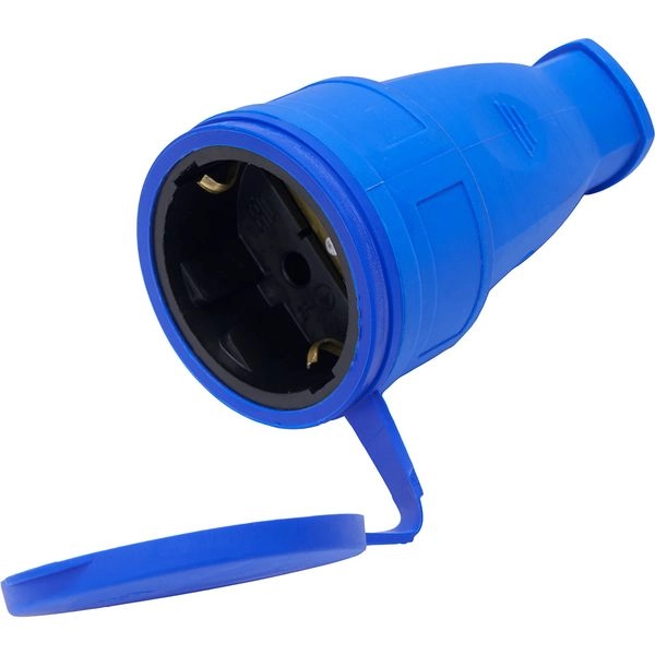 Розетка каучук 1-ф., 16А переносная с защитной крышкой IP44 синяя RST16-21-44 39196 в каталоге ЮгКабель