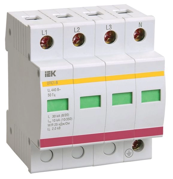 Огр-ль имп. перенапр. ОПС1-C 4P In=20kA Un=400B Im=40kA MOP20-4-C Огр-ль имп. перенапр. ОПС1-C 4P In=20kA Un=400B Im=40kA MOP20-4-C в каталоге ЮгКабель