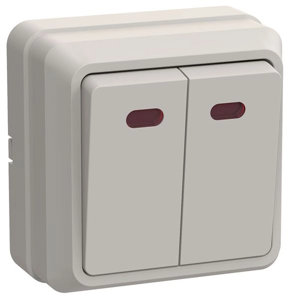 Выключатель ОП 2-м с подсв. (кремовый) Октава EVO21-K33-10-DC Выключатель ОП 2-м с подсв. (кремовый) Октава EVO21-K33-10-DC в каталоге ЮгКабель