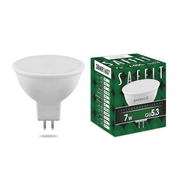 Лампа светодиод. LED   7W 6400К 560Лм MR16 GU5.3 30т.ч. 230V (48х50) (аналог 70W) SBMR1607 55029 Лампа светодиод. LED   7W 6400К 560Лм MR16 GU5.3 30т.ч. 230V (48х50) (аналог 70W) SBMR1607 55029 в каталоге ЮгКабель
