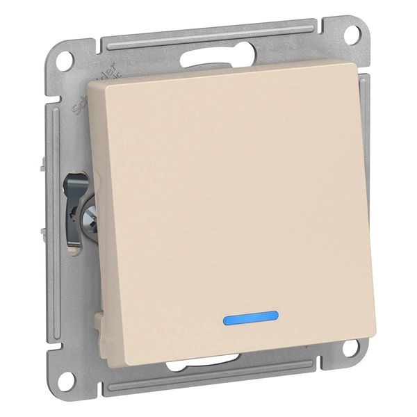 Переключатель СП 1-м с подсв. механизм (бежевый) Atlas ATN000263 в каталоге ЮгКабель