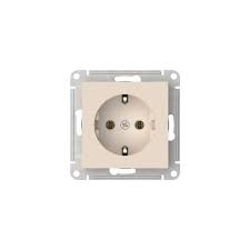 Розетка СП 1-м c з/к с быстрозажим. клем. механизм (бежевый) Atlas ATN000243S в каталоге ЮгКабель