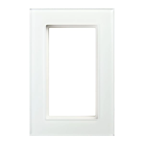 Рамка 2-местная (без перемычки), стекло серия Катрин, GFR00-7012-01, белый 39566 в каталоге ЮгКабель