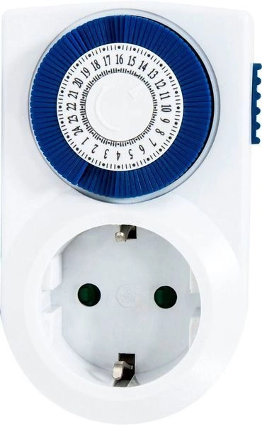 Таймер розетка 1-м с з/к, 16А 3500Вт суточный (шаг 15 мин.) IP20 ТМ50 мех. 48 прог. 23238 в каталоге ЮгКабель