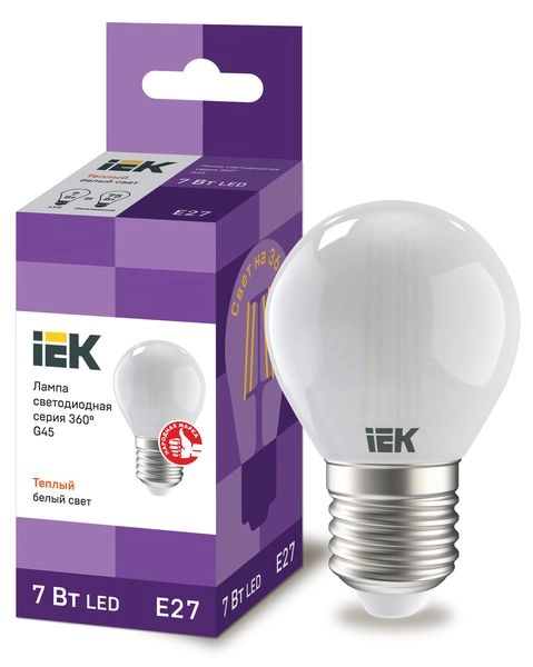 Лампа светодиод. LED 7W 4000К 805Лм Е27 30т.ч. G45 (78х45) (аналог 75W) шар матовая LLF-G45-7-230-40-E27-FR Лампа светодиод. LED 7W 4000К 805Лм Е27 30т.ч. G45 (78х45) (аналог 75W) шар матовая LLF-G45-7-230-40-E27-FR в каталоге ЮгКабель