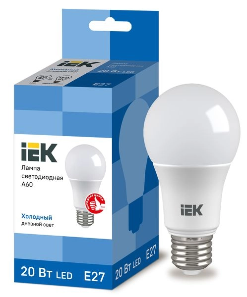 Лампа светодиод. LED 20W 6500К 1800Лм Е27 30т.ч. А70 (141х70) (аналог 150W) LLE-A60-20-230-65-E27 Лампа светодиод. LED 20W 6500К 1800Лм Е27 30т.ч. А70 (141х70) (аналог 150W) LLE-A60-20-230-65-E27 в каталоге ЮгКабель