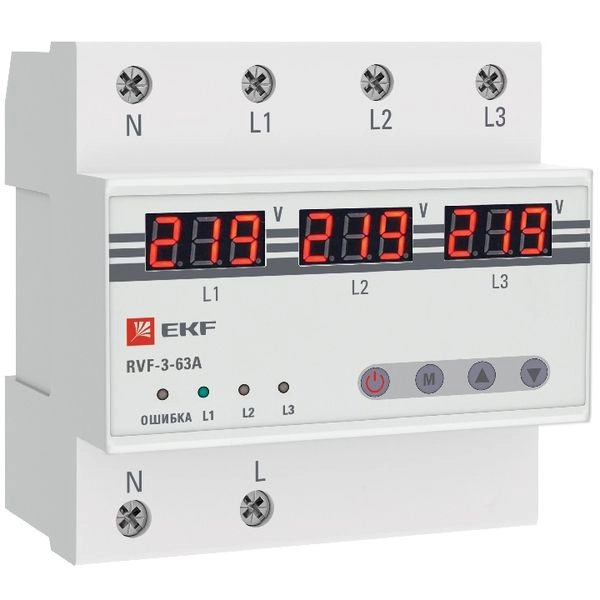Реле выбора фаз с дисплеем RVF-3-63А EKF RVF-3-63A Реле выбора фаз с дисплеем RVF-3-63А EKF RVF-3-63A в каталоге ЮгКабель