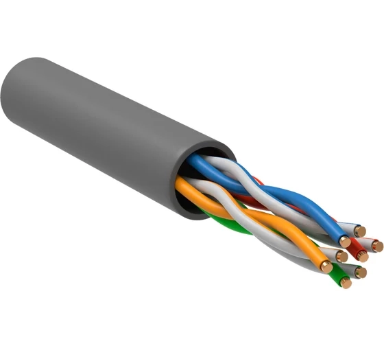 Кабель UTP 4р cat.5е 4х2х0,52 solid PVC серый (305м) РФ LC1-C5E04-111-T-P-R в каталоге ЮгКабель