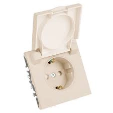 Розетка СП 1-м с з/к с крышкой с шторк. механизм IP42 (кашемир) soft touch Эмили RST16-5112-08 49907 в каталоге ЮгКабель