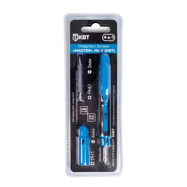Набор отвертка с битами "Мастер" НБ-4 78697 в каталоге ЮгКабель