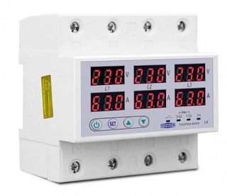 Реле напряжения 3ф., 100А 140-300В, 5мод.,   защита по току TOVPD3-100VA Реле напряжения 3ф., 100А 140-300В, 5мод.,   защита по току TOVPD3-100VA в каталоге ЮгКабель