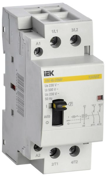 Контактор модульный 2Р 40А 2HO 230В с ручным управл. КМ40-20МР AC KARAT MKK12-40-20 в каталоге ЮгКабель