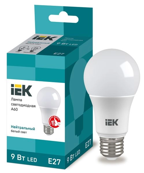 Лампа светодиод. LED   9W 4000К 810Лм Е27 30т.ч. А60 (110х60) (аналог 75W) ECO LLE-A60-9-230-40-E27 Лампа светодиод. LED   9W 4000К 810Лм Е27 30т.ч. А60 (110х60) (аналог 75W) ECO LLE-A60-9-230-40-E27 в каталоге ЮгКабель