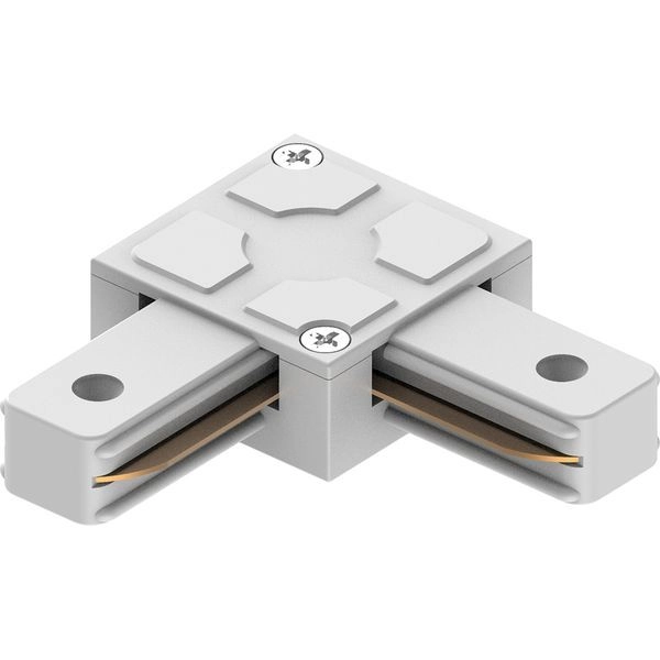 Коннектор Г-образный для шинопровода (белый) LD1007 для CAB1005  41736 в каталоге ЮгКабель