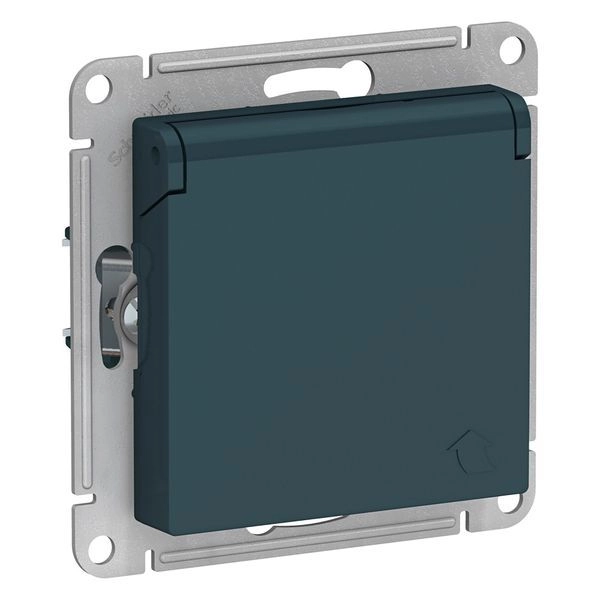 Розетка СП 1-м с з/к с штор. с крышкой IP20 механизм ИЗУМРУД ATN000846 в каталоге ЮгКабель