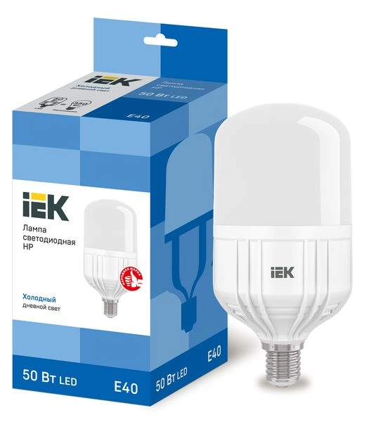 Лампа светодиод. LED   50W 6500К 4500Лм Е40 30т.ч. HP (254х138) LLE-HP-50-230-65-E40 в каталоге ЮгКабель