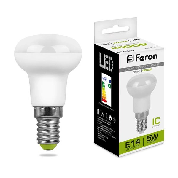 Лампа светодиод. LED  5W 4000К 400Лм Е14 30т.ч. R39 (67х39) (аналог 40W) 25517 Лампа светодиод. LED  5W 4000К 400Лм Е14 30т.ч. R39 (67х39) (аналог 40W) 25517 в каталоге ЮгКабель