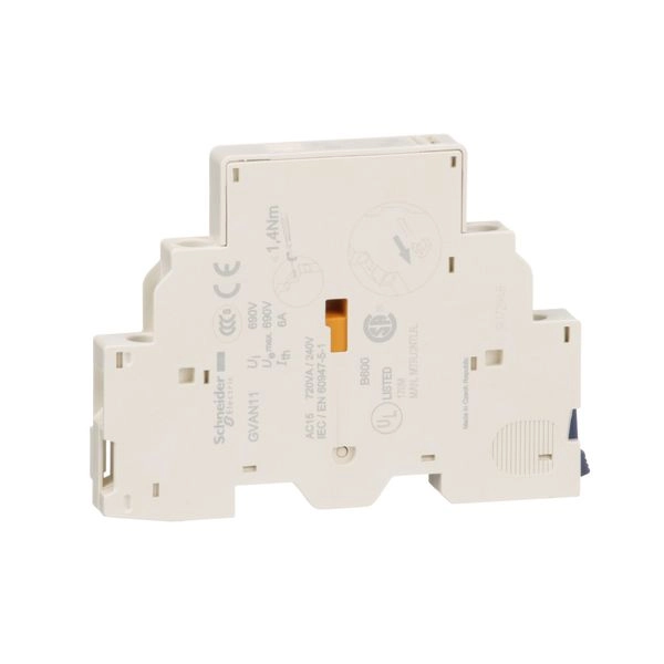 Дополнительный контакт 1НО 1НЗ боковой (для GV2, GV3)  GVAN11 Дополнительный контакт 1НО 1НЗ боковой (для GV2, GV3)  GVAN11 в каталоге ЮгКабель