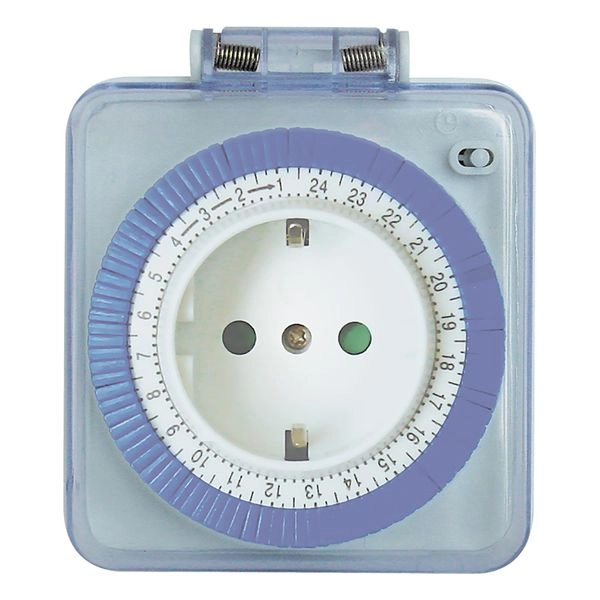 Таймер розетка 1-м с з/к, 16А 3500Вт суточный (шаг 15 мин.) IP44 ТМ31 мех. 48 прог. 23204 в каталоге ЮгКабель