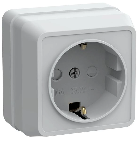 Розетка ОП 1-м с з/к с з/ш (белый) Октава ERO14-K01-16-DC Розетка ОП 1-м с з/к с з/ш (белый) Октава ERO14-K01-16-DC в каталоге ЮгКабель