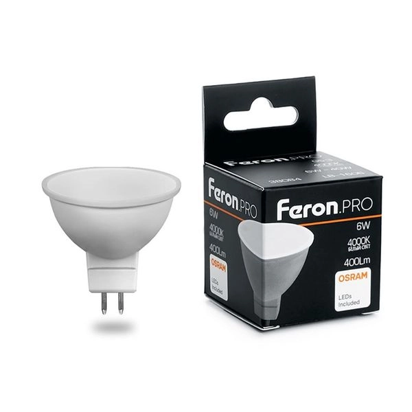 Лампа светодиод. LED   6W 4000К 400Лм MR16 GU5.3 30т.ч. 220V (52х50) (аналог 40W) LB-1606 OSRAM LED 38084 Лампа светодиод. LED   6W 4000К 400Лм MR16 GU5.3 30т.ч. 220V (52х50) (аналог 40W) LB-1606 OSRAM LED 38084 в каталоге ЮгКабель