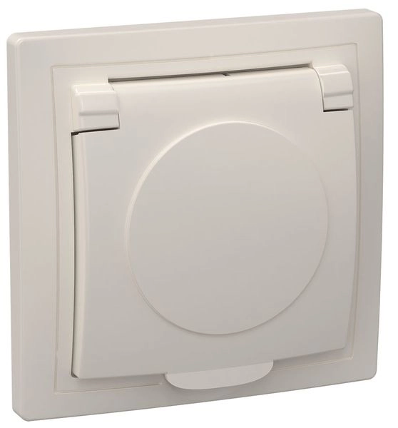 Розетка СП 1-м с з/к с крышкой, в сборе (кремовый) Кварта ERK15-K33-16-DM Розетка СП 1-м с з/к с крышкой, в сборе (кремовый) Кварта ERK15-K33-16-DM в каталоге ЮгКабель