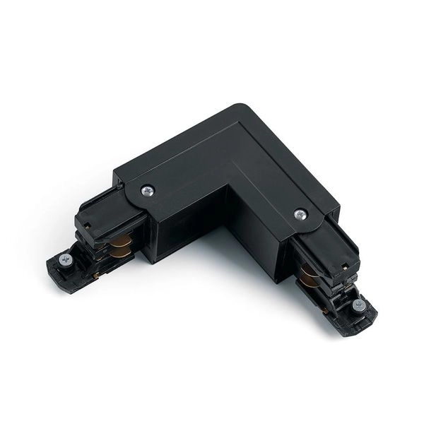 Коннектор Г-образный PRO-0435  левый (внешний) для шинопровода 3ф (черный) 91292 41082 в каталоге ЮгКабель