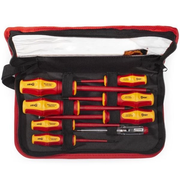 Набор диэлектрических отверток ПРОФИ НИО-08-S с профилями шлиц и крест, 8 шт 87130 в каталоге ЮгКабель