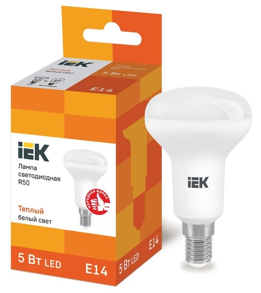 Лампа светодиод. LED  5W 3000К 450Лм Е14 30т.ч. R50 (88х50) (аналог 40W) ECO LLE-R50-5-230-30-E14 Лампа светодиод. LED  5W 3000К 450Лм Е14 30т.ч. R50 (88х50) (аналог 40W) ECO LLE-R50-5-230-30-E14 в каталоге ЮгКабель