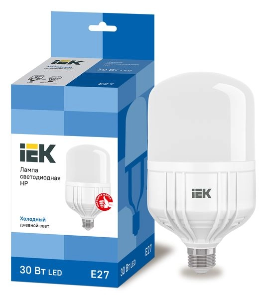 Лампа светодиод. LED 30W 6500К 2700Лм Е27 30т.ч. HP (196х112) LLE-HP-30-230-65-E27 Лампа светодиод. LED 30W 6500К 2700Лм Е27 30т.ч. HP (196х112) LLE-HP-30-230-65-E27 в каталоге ЮгКабель
