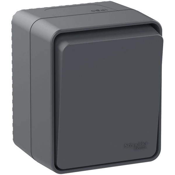 Переключатель проходной 1-кл. ОП IP54 10AX антрацит Profi54 ATN544061 в каталоге ЮгКабель