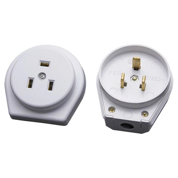 Вилка с розеткой разборные СП с з/к, для плит, 250В, 32А, белые PPG32-50-20 39016 в каталоге ЮгКабель