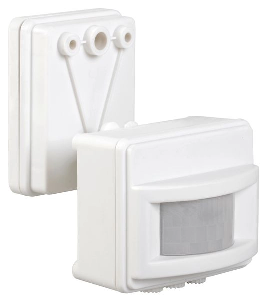 Датчик движения белый, макс. нагрузка 1100Вт, угол обзора 120°, дальность 12м IP44 (ДД 017) LDD13-017-1100-001 в каталоге ЮгКабель