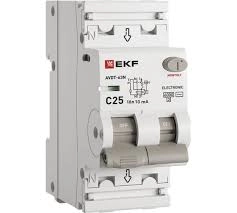 Диф. автомат 2Р С25А/30мА 6кА (АВДТ-63N) (хар. C, AC, электронный, защита 500В) EKF PROxima D63N26EA25C30 в каталоге ЮгКабель