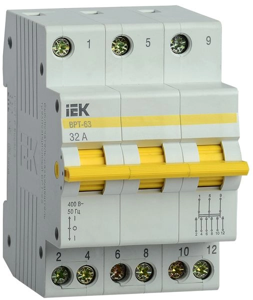 Переключатель 3P 32А  3 положения ВРТ-63 MPR10-3-032 Переключатель 3P 32А  3 положения ВРТ-63 MPR10-3-032 в каталоге ЮгКабель