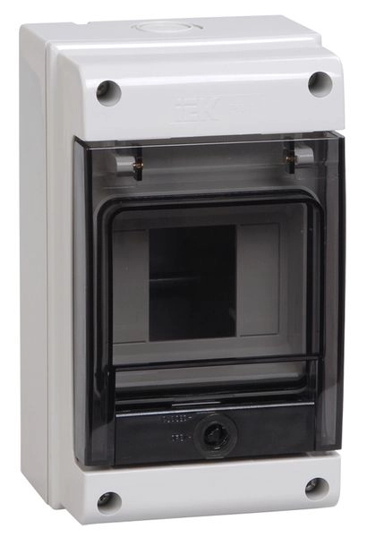 Щит настен.   4 мод. (190х110х104) IP66 серый, под пломбу (КМПн-4) MKP73-N-04-66 в каталоге ЮгКабель