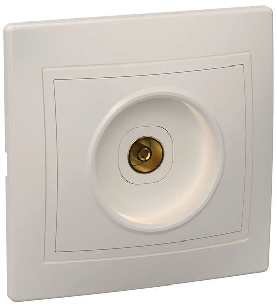 Розетка СП 1-м TV в сборе (кремовый) Кварта EAK10-K33-DM Розетка СП 1-м TV в сборе (кремовый) Кварта EAK10-K33-DM в каталоге ЮгКабель