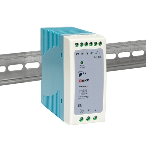 Блок питания на дин рейку 40 Вт, 220 В AC /24 В DC DR-M-40W-24 Блок питания на дин рейку 40 Вт, 220 В AC /24 В DC DR-M-40W-24 в каталоге ЮгКабель