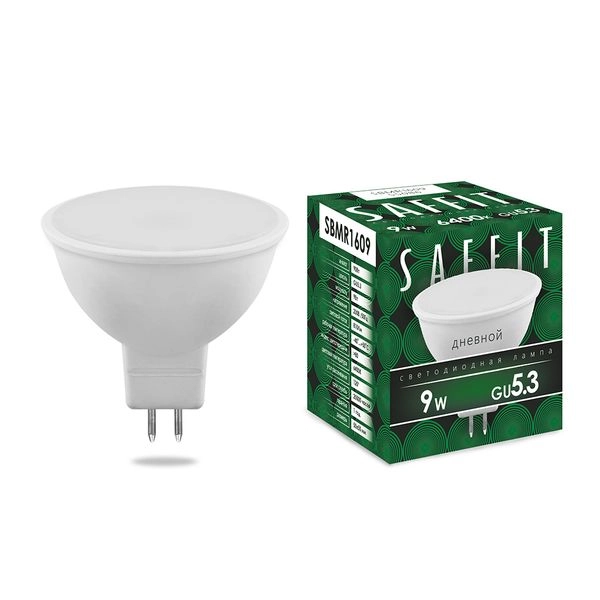 Лампа светодиод. LED   9W 6400К 810Лм MR16 GU5.3 30т.ч. 230V (48х50) (аналог 90W) SBMR1609 55086 в каталоге ЮгКабель
