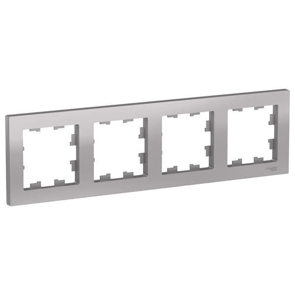 Рамка 4-местная АЛЮМИНИЙ ATN000304 в каталоге ЮгКабель