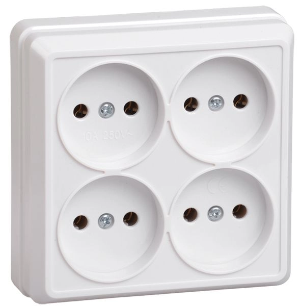 Розетка ОП 4-м (белый) Октава ERO40-K01-10-DC Розетка ОП 4-м (белый) Октава ERO40-K01-10-DC в каталоге ЮгКабель