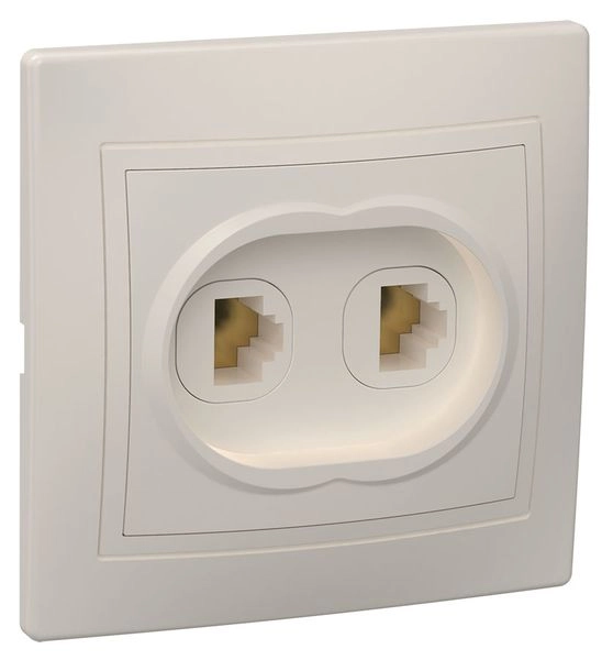 Розетка СП 2-м RJ11 в сборе (кремовый) Кварта ETK20-K33-DM Розетка СП 2-м RJ11 в сборе (кремовый) Кварта ETK20-K33-DM в каталоге ЮгКабель