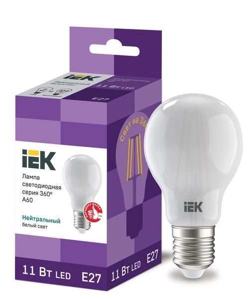 Лампа светодиод. LED 11W 4000К 1265Лм Е27 30т.ч. А60 (105х60) (аналог 110W) матовая LLF-A60-11-230-40-E27-FR Лампа светодиод. LED 11W 4000К 1265Лм Е27 30т.ч. А60 (105х60) (аналог 110W) матовая LLF-A60-11-230-40-E27-FR в каталоге ЮгКабель