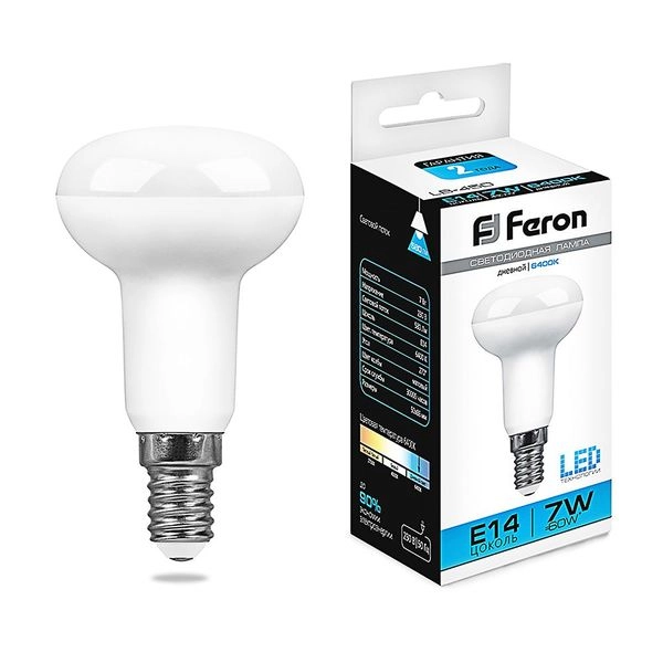 Лампа светодиод. LED  7W 6400К 580Лм Е14 30т.ч. R50 (80х50) (аналог 60W) ECO 25515 Лампа светодиод. LED  7W 6400К 580Лм Е14 30т.ч. R50 (80х50) (аналог 60W) ECO 25515 в каталоге ЮгКабель
