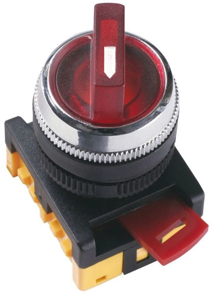 Переключатель АNС-22-2  на 2 фикс.полож.красный неон/240В I-O 1з 1р BSW10-ANC-2-K04 в каталоге ЮгКабель