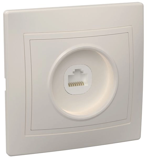 Розетка СП 1-м RJ45 в сборе (кремовый) Кварта EKK10-K33-DM Розетка СП 1-м RJ45 в сборе (кремовый) Кварта EKK10-K33-DM в каталоге ЮгКабель