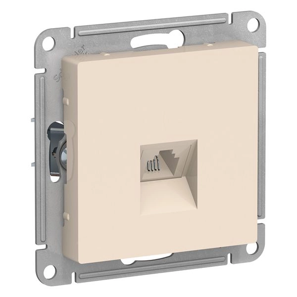 Розетка СП 1-м телефонный RJ11 механизм (бежевый) Atlas ATN000281 в каталоге ЮгКабель