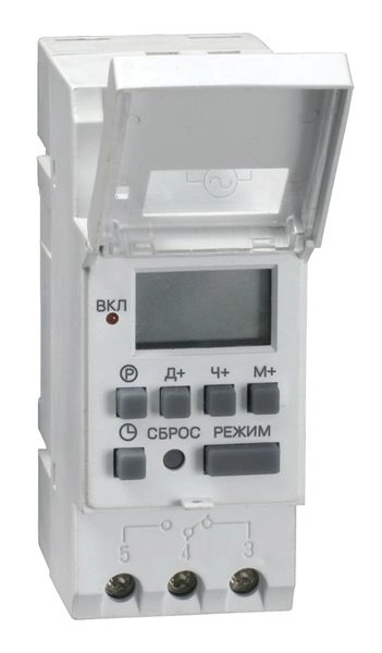 Таймер на DIN-рейку 16А 3500Вт недельный (шаг 1 мин.) IP20 ТЭ15 эл. 8 прог. MTA10-16 Таймер на DIN-рейку 16А 3500Вт недельный (шаг 1 мин.) IP20 ТЭ15 эл. 8 прог. MTA10-16 в каталоге ЮгКабель